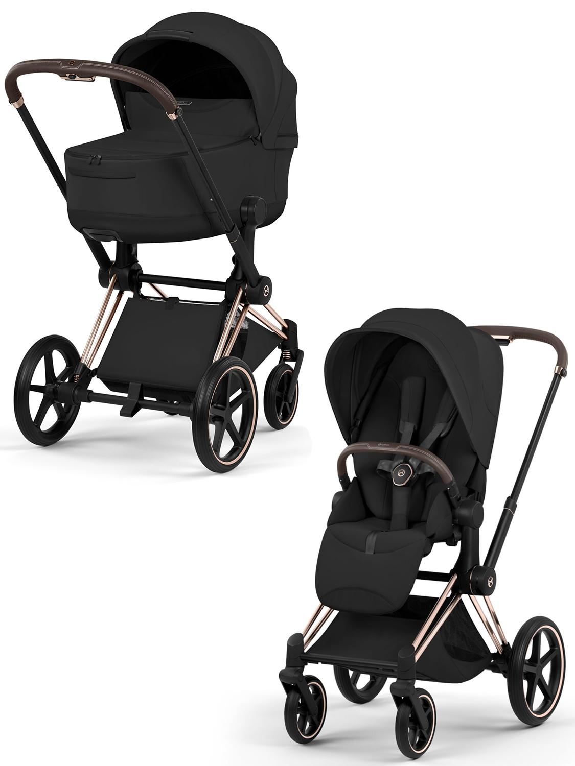 Коляска 2 в 1 Cybex Priam (5) Style шасси Rosegold