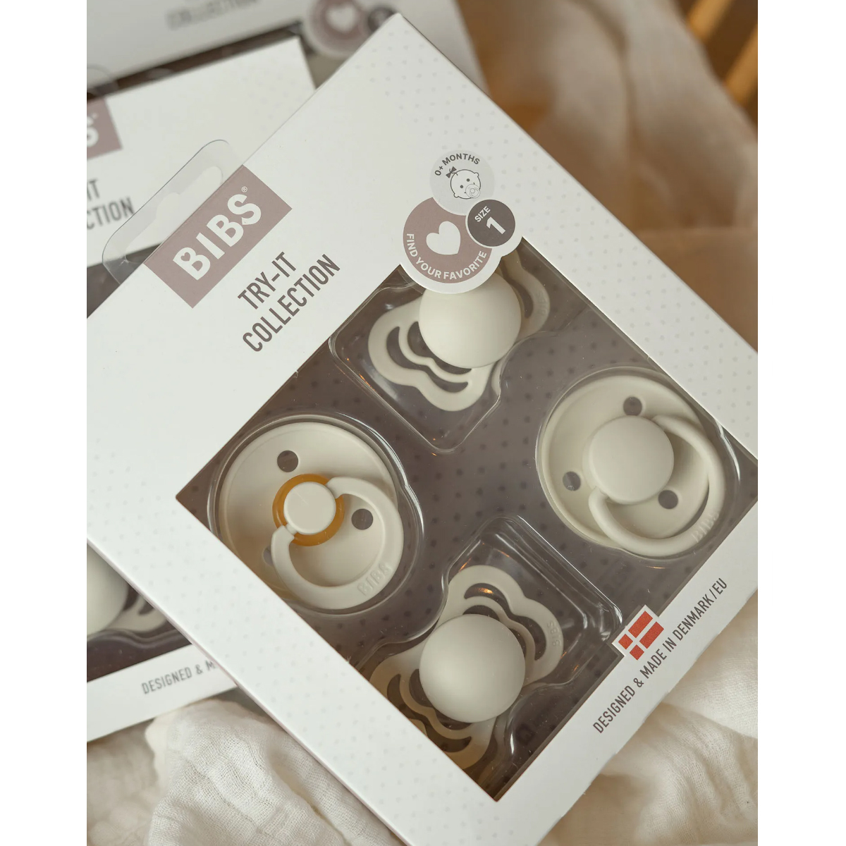 Набор пустышек BIBS Try-it, 4 шт. 0+ мес.