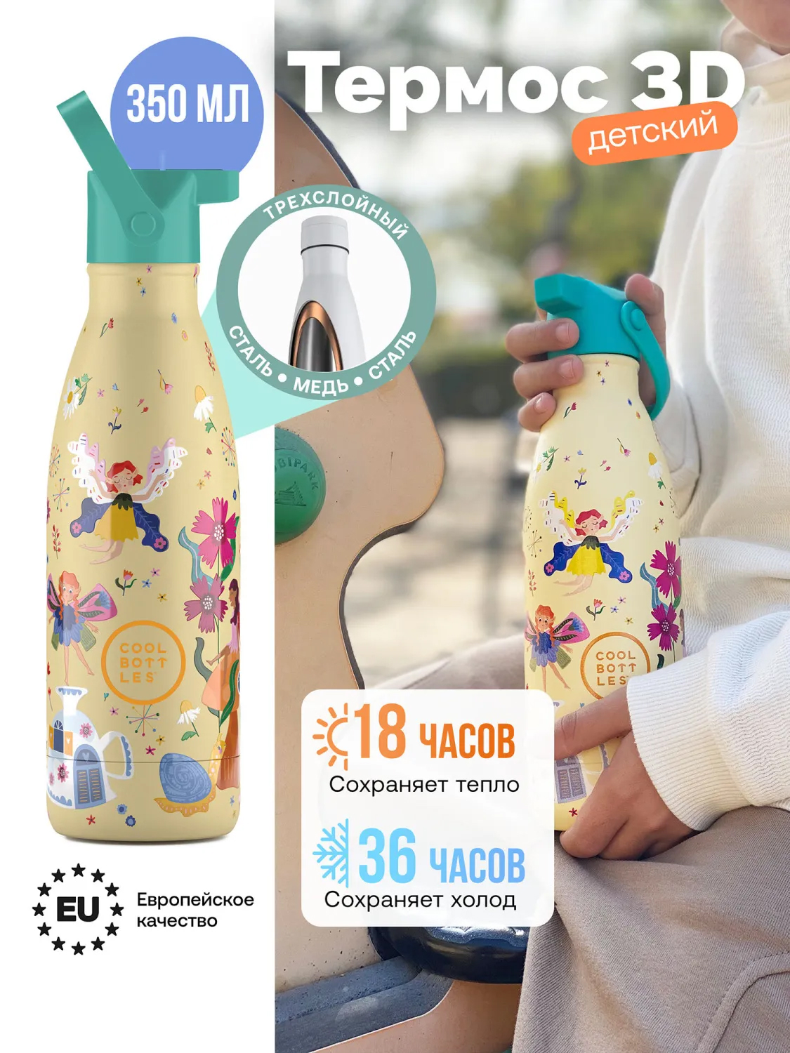 Термос–термобутылка Cool Bottles Kids 350мл