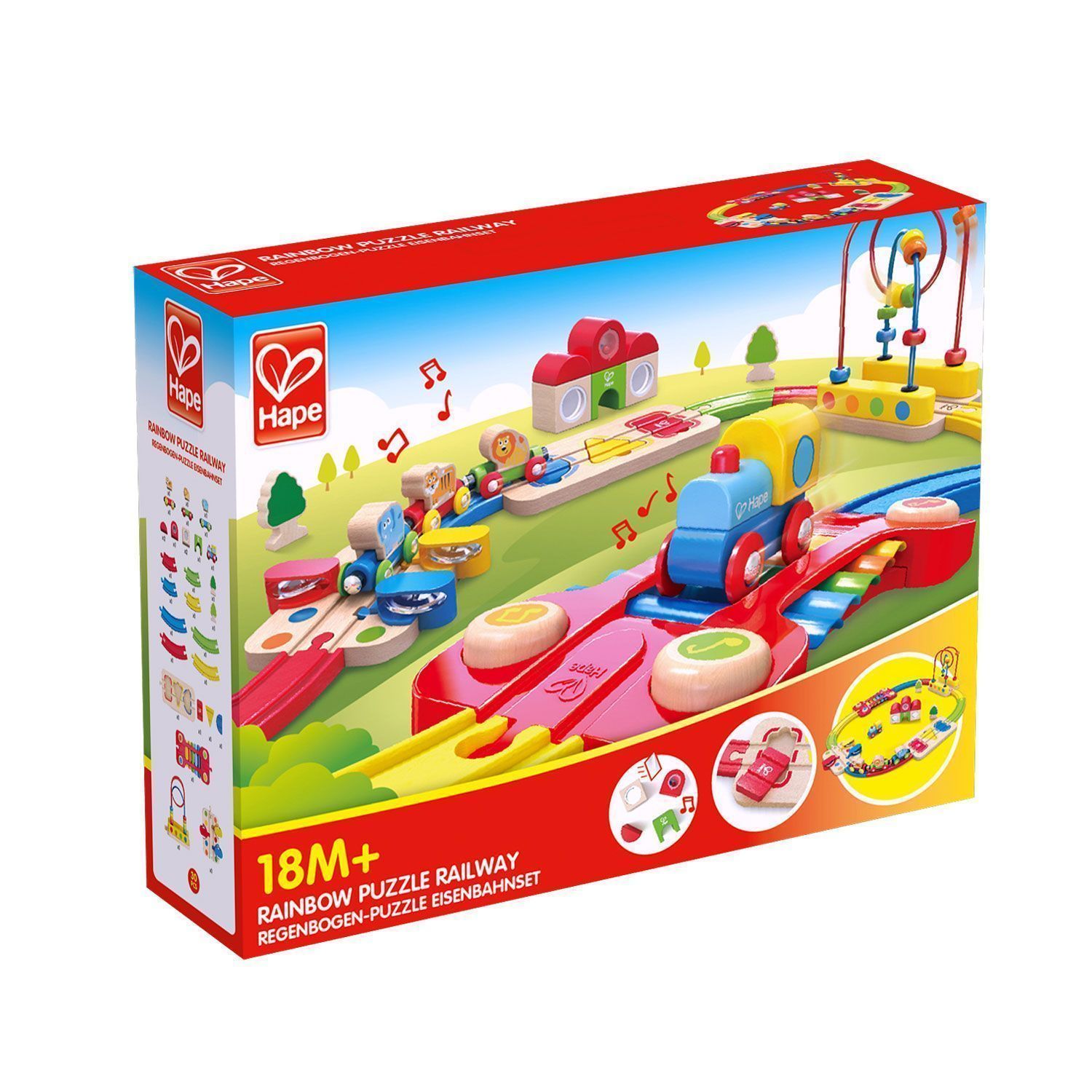 Музыкальная железная дорога Hape «Радужная головоломка»