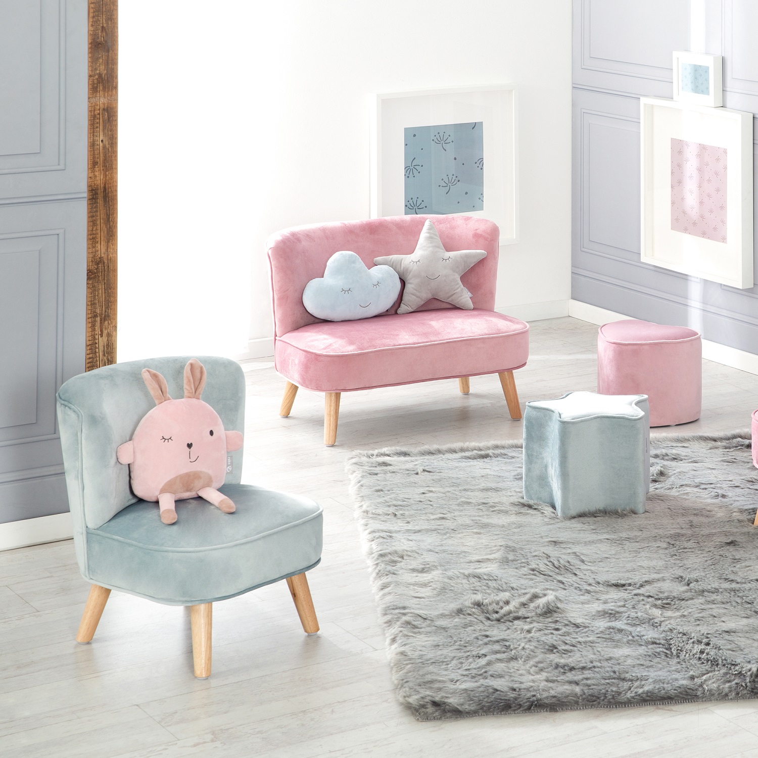 Детское велюровое кресло Roba Lil Sofa