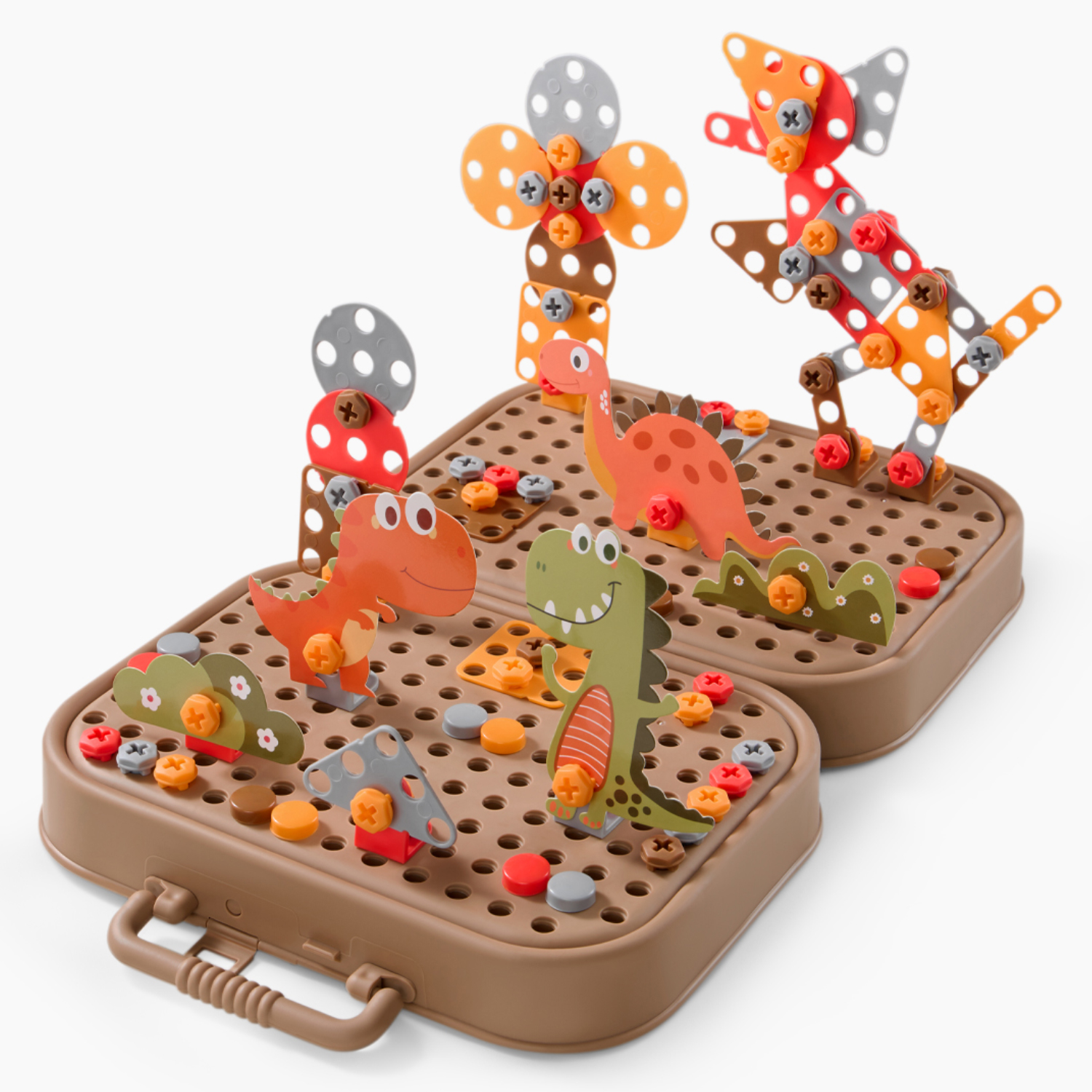 Игрушка-конструктор Happy Baby Dino Tool Kit brown 331984