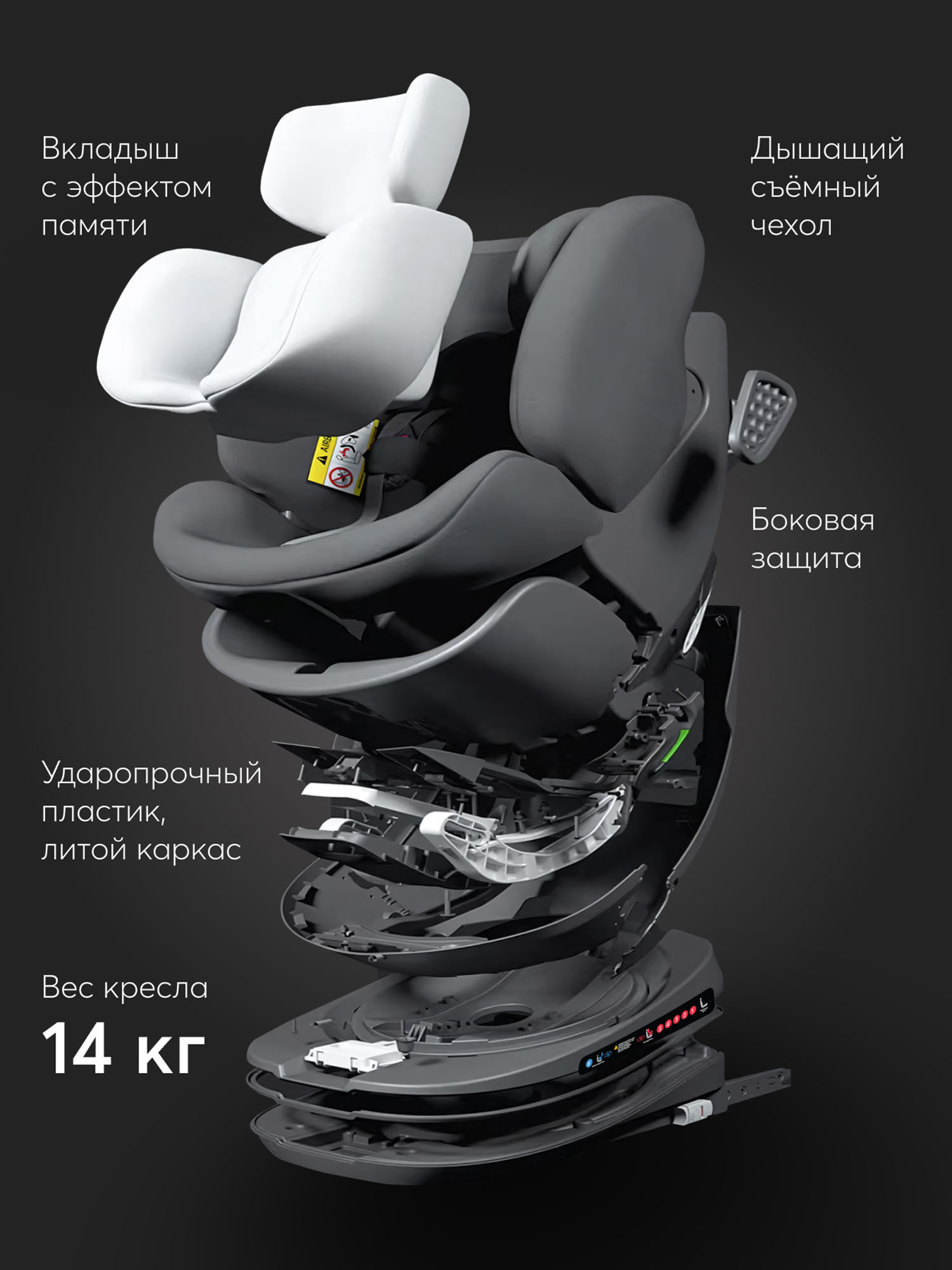 Автокресло 0+/1/2/3 Happy Baby REEX