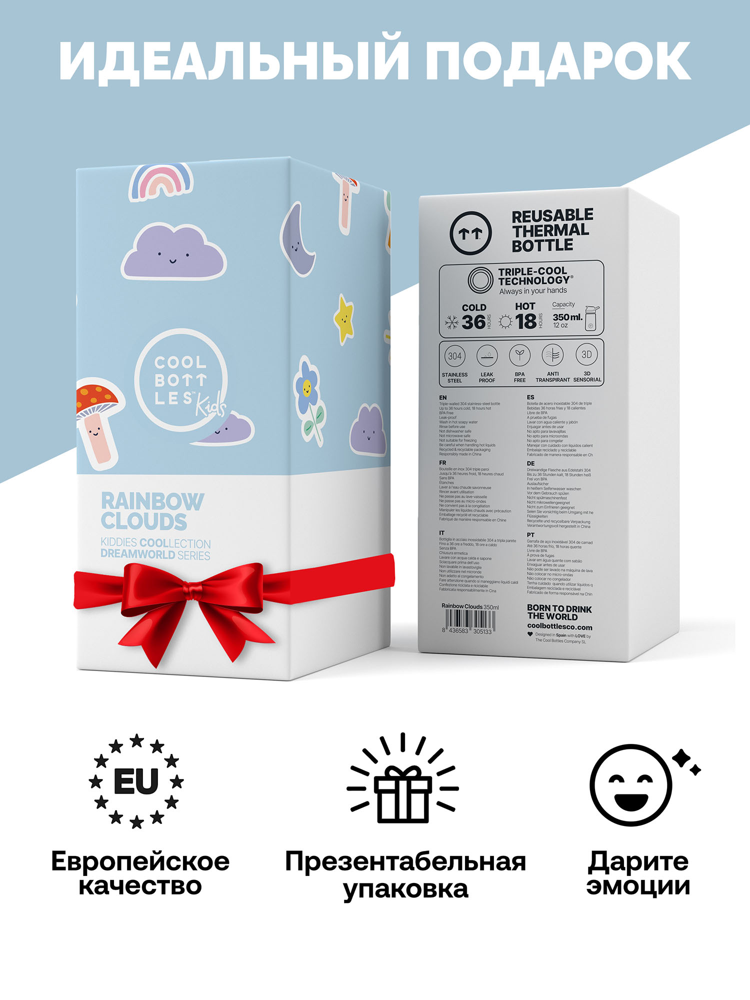 Термос–термобутылка Cool Bottles Kiddie 350мл