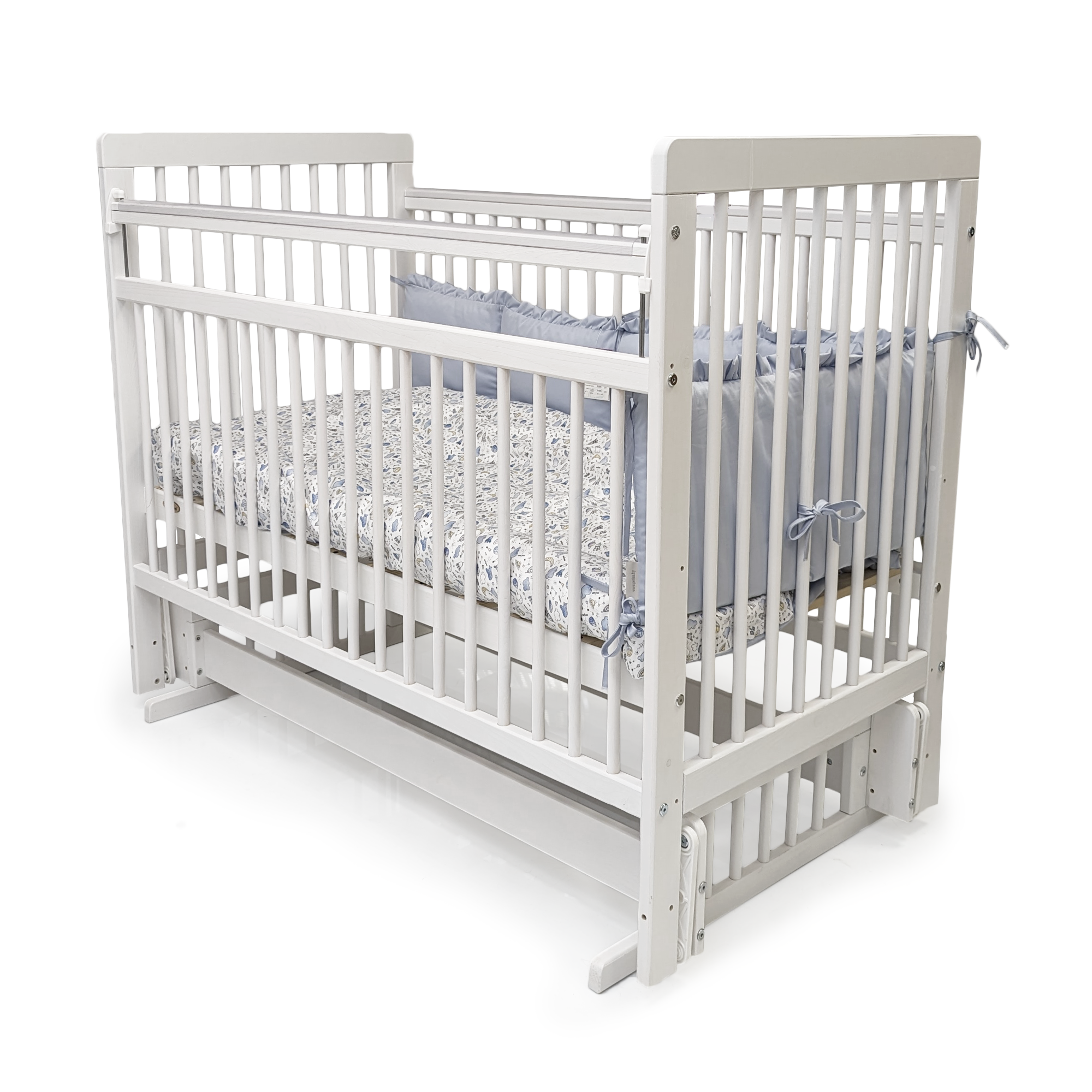 Колыбель Fiorellino Grey и Кровать Bambini 120х60 см маятник без ящика