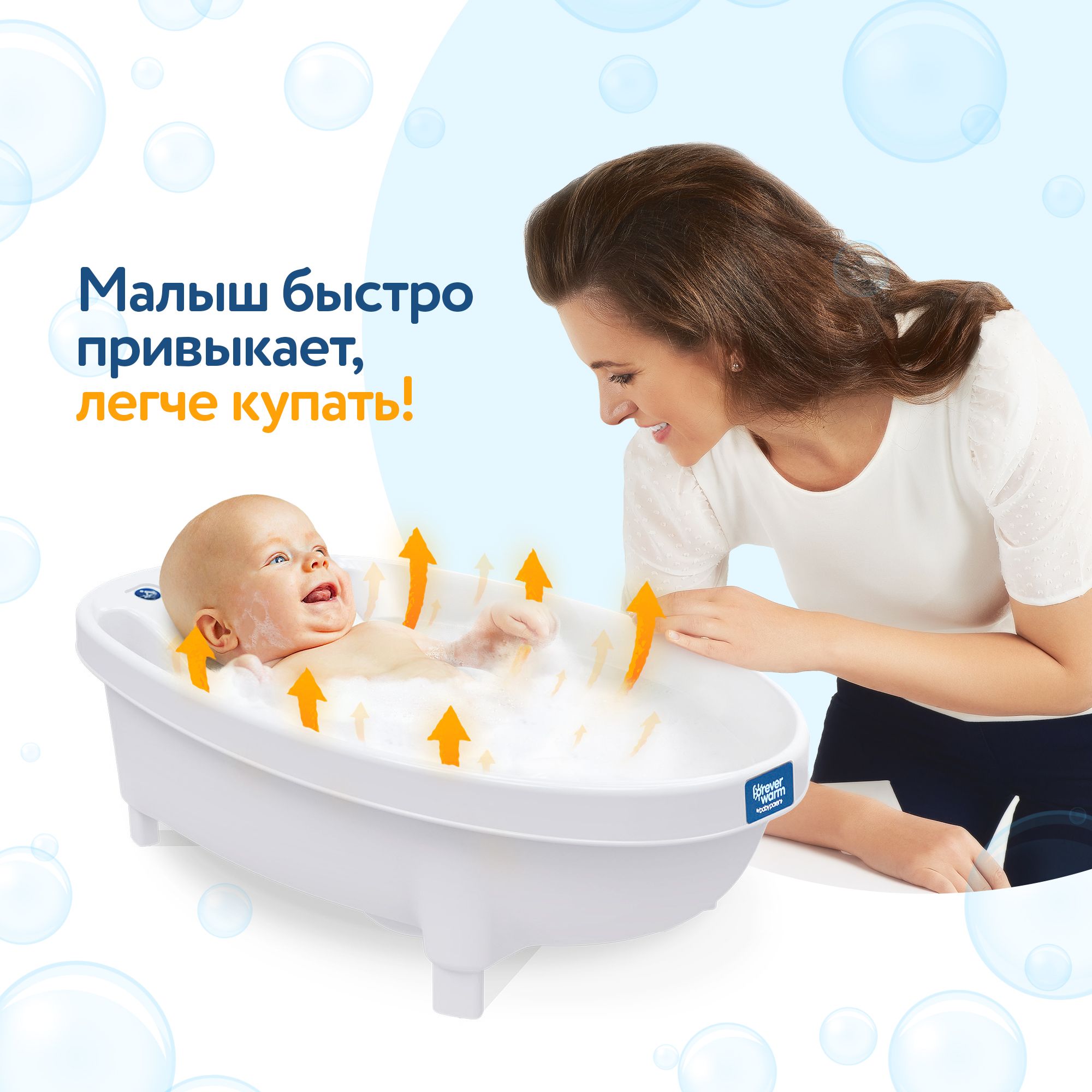 Ванночка Baby Patent с подогревом воды Forever Warm