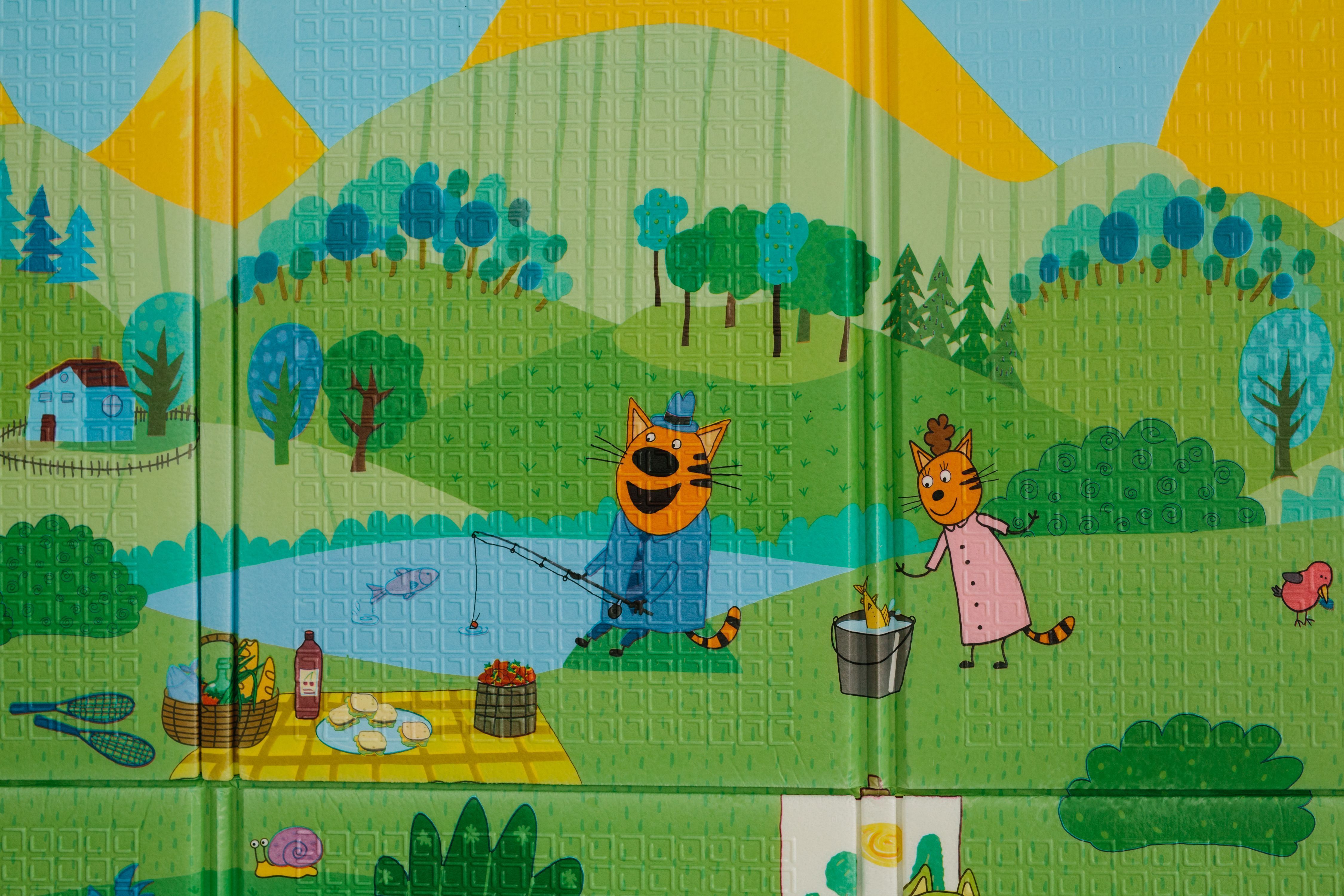 Коврик Parklon Portable складной 140x200 «‎Три Кота. На пикник»‎