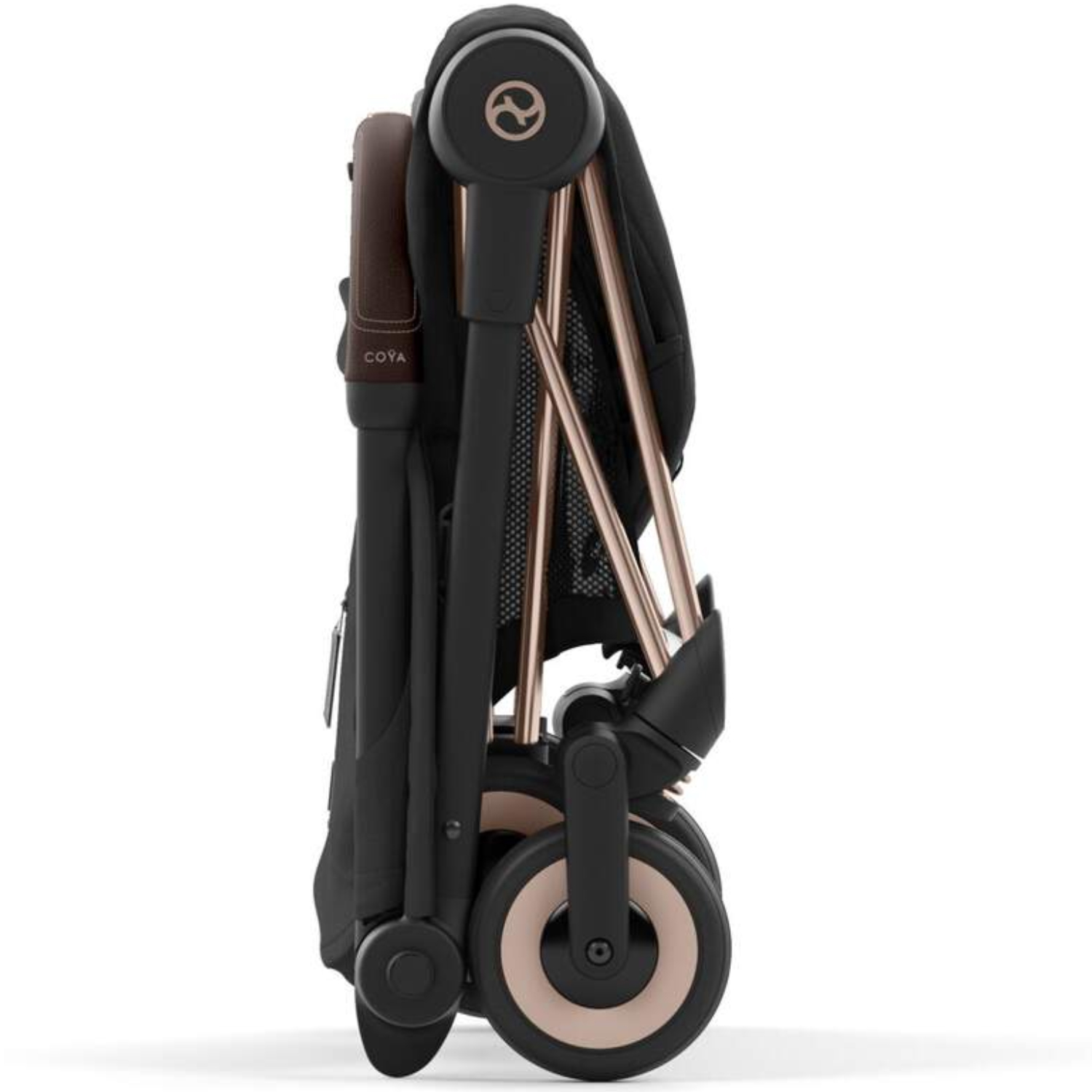 Коляска прогулочная Cybex Coya шасси Rosegold с дождевиком и бампером