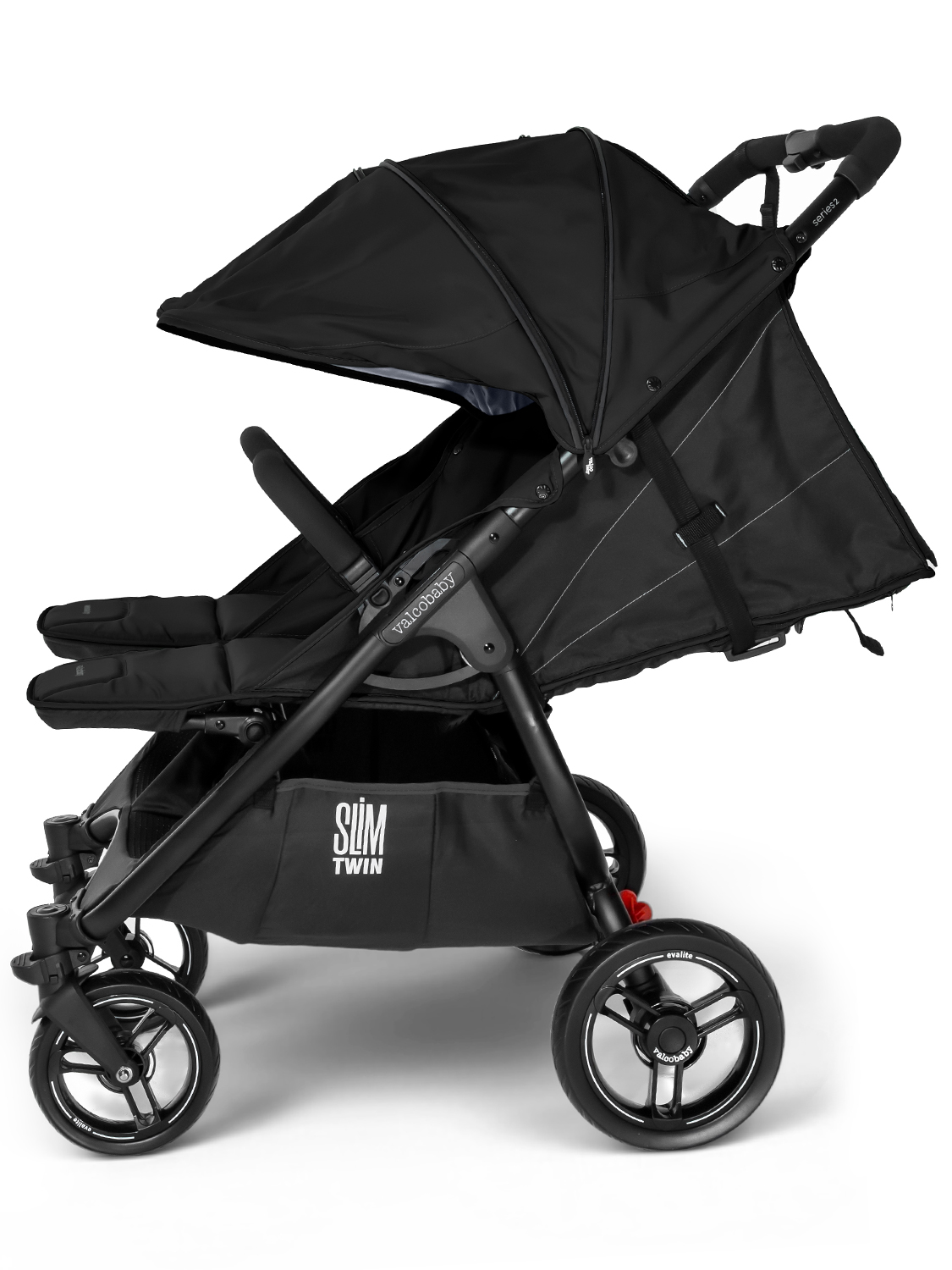 Коляска прогулочная для двойни Valco Baby Slim Twin 2.0