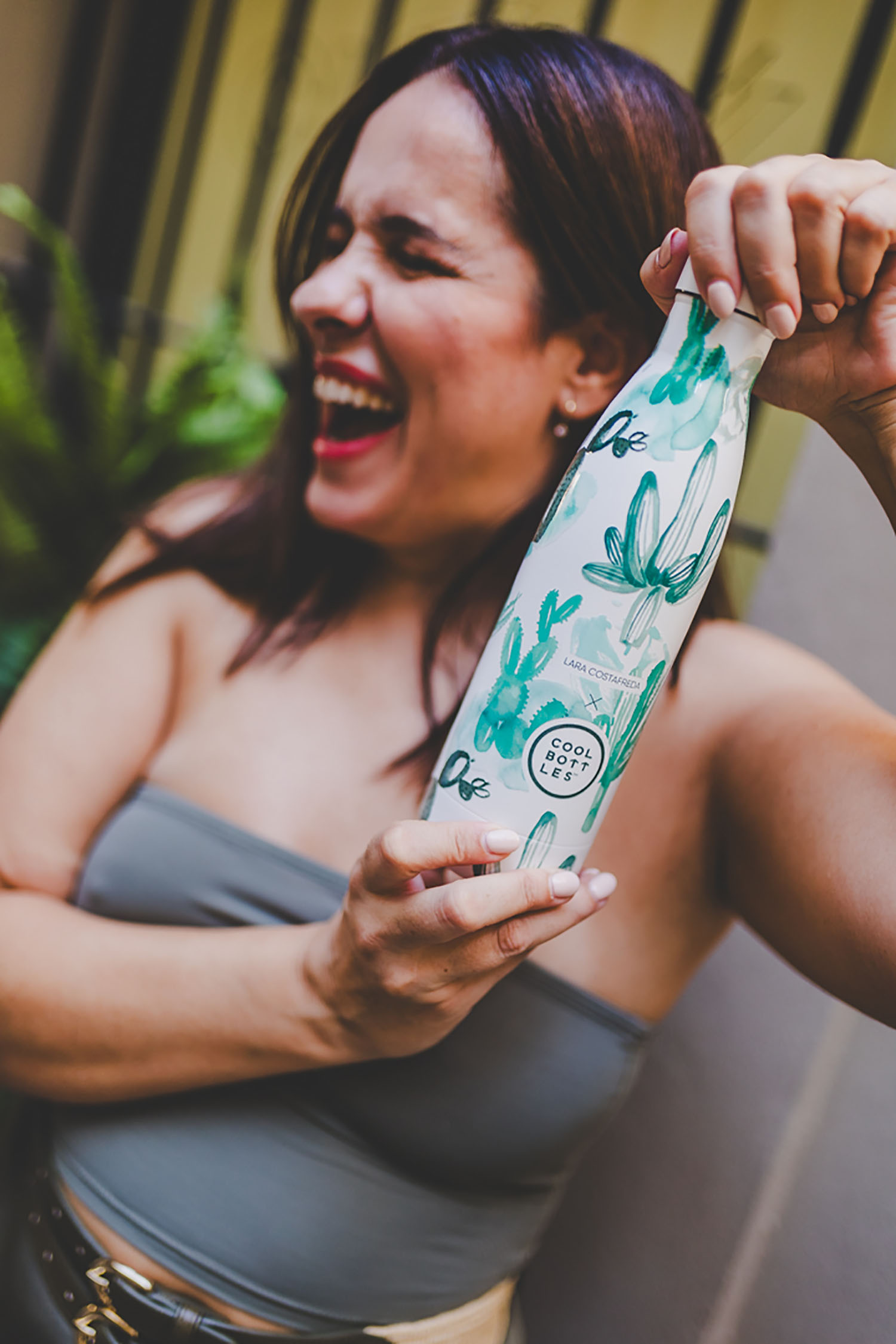 Термос-термобутылка Cool Bottles Lara Costrafreda Watercolor Cactus 500 мл