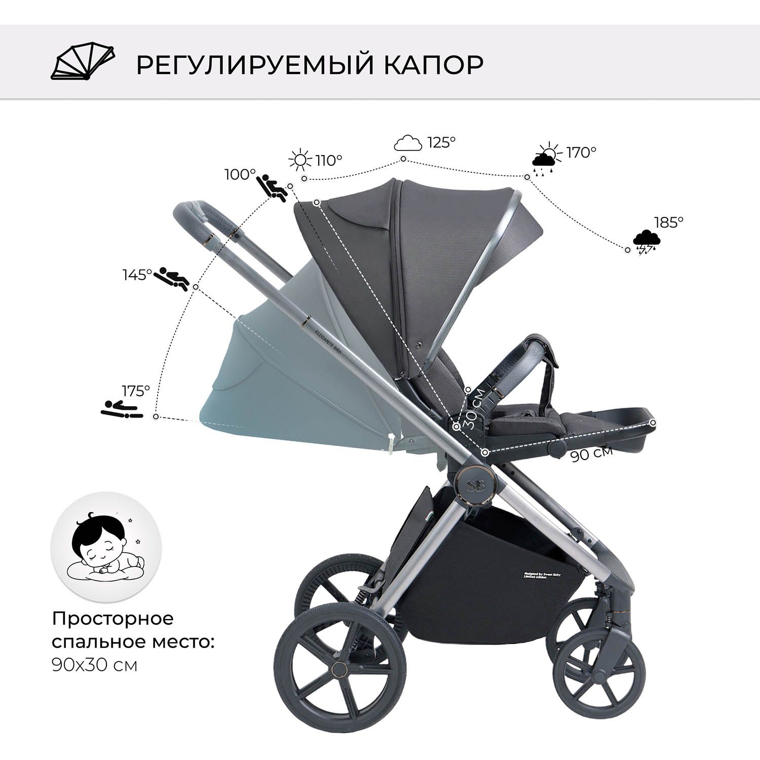 Коляска 3 в 1 Sweet Baby Elegante BRD