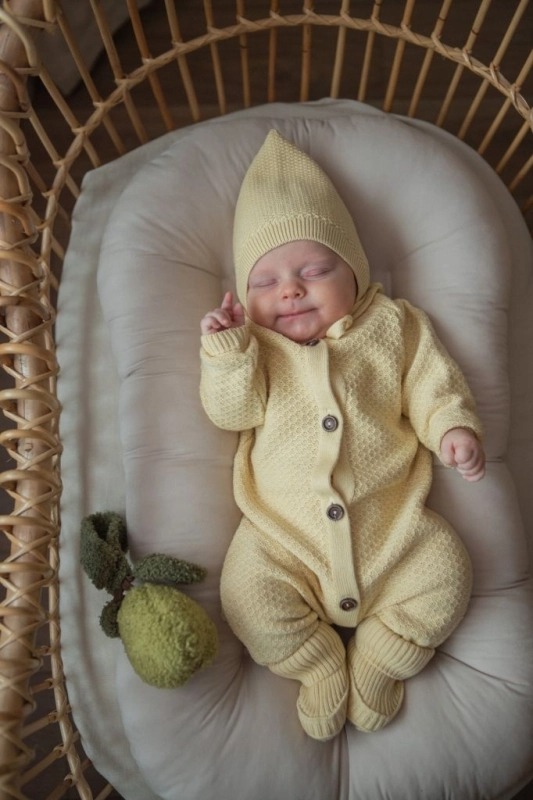 Комбинезон детский LoomKnits Светло-желтый хлопок