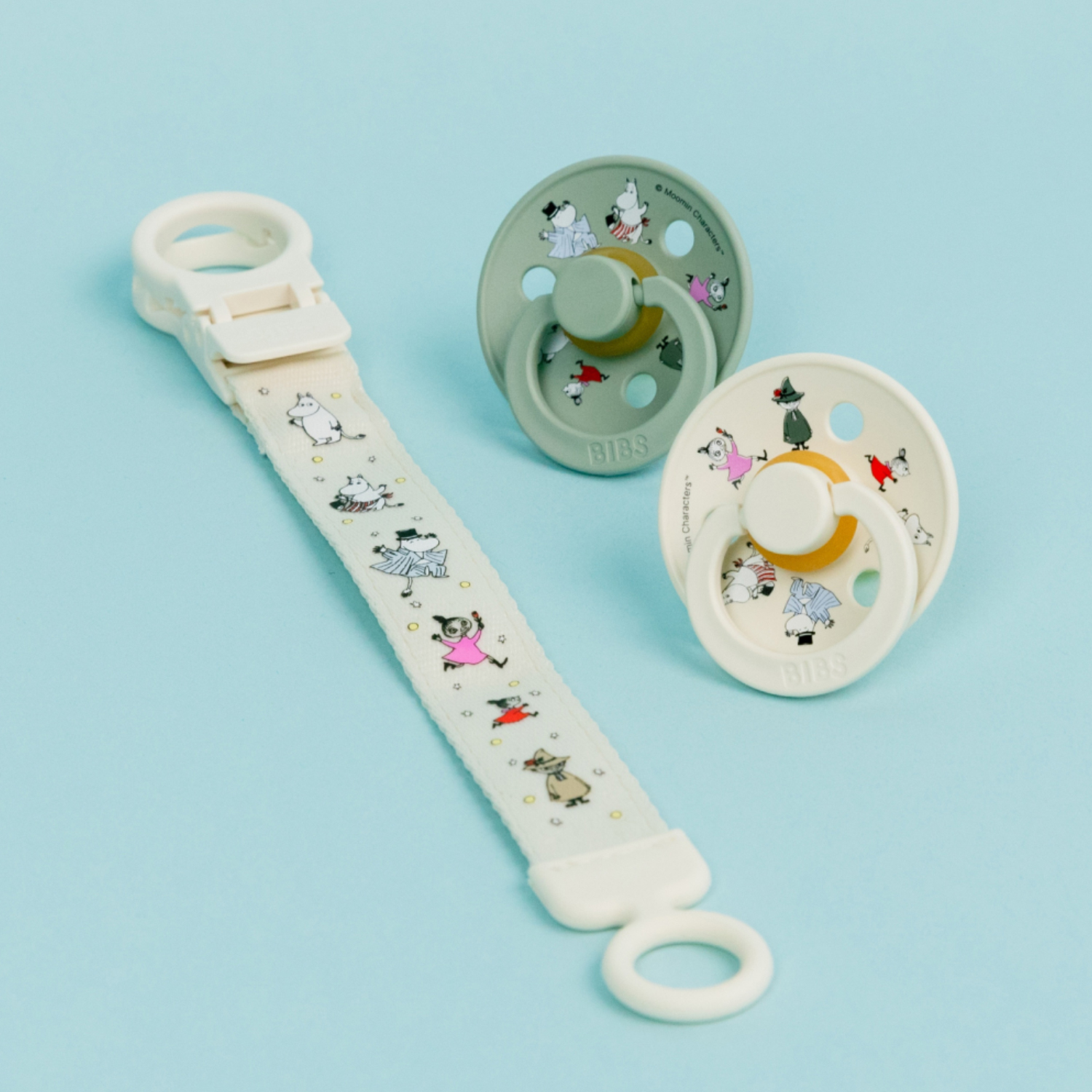 Набор пустышек BIBS x Moomin 2 шт. с держателем Loop Clip