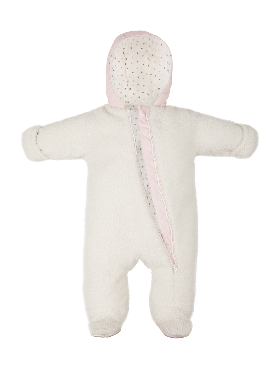 Комбинезон детский утепленный Mansita Teddy цвет розово-белый