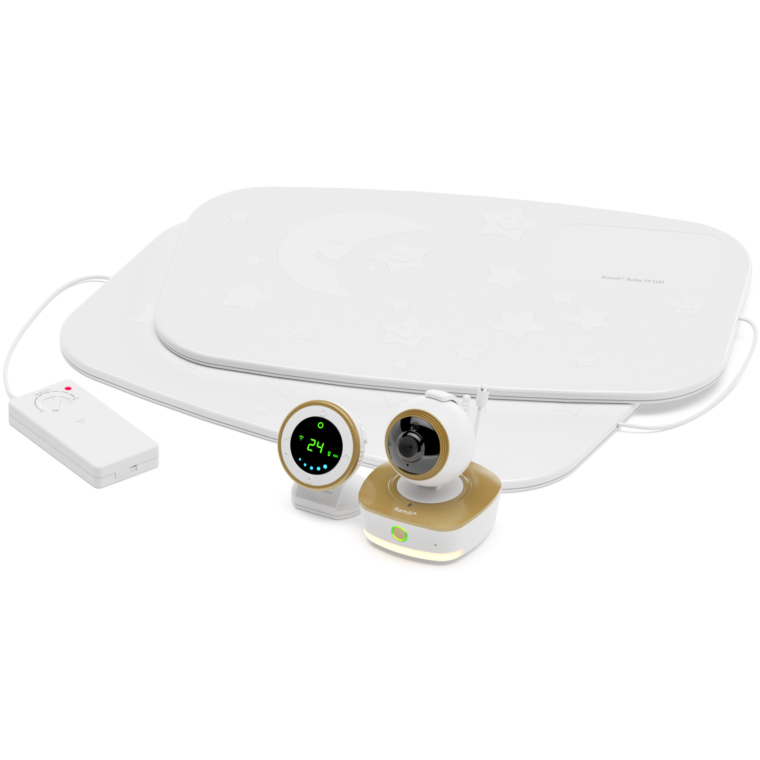 Видеоняня Ramili Baby с двойным монитором дыхания 3 в 1 Wi-Fi Full HD радио с повышенной дальностью RV1800SP2