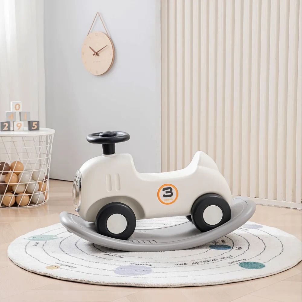 Машинка-качалка-беговел UNIX Kids First Car (2 in 1) Grey PRHCAR80GRY