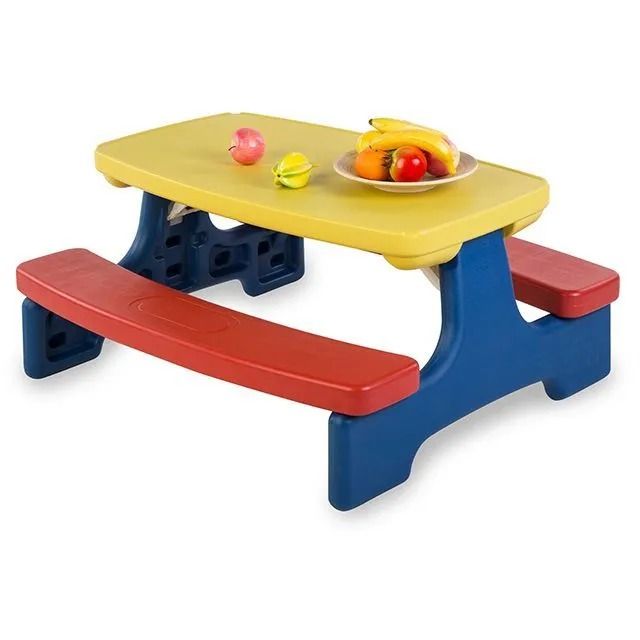 Стол садовый с лавочками UNIX Kids Garden Yellow PTGARDTB100