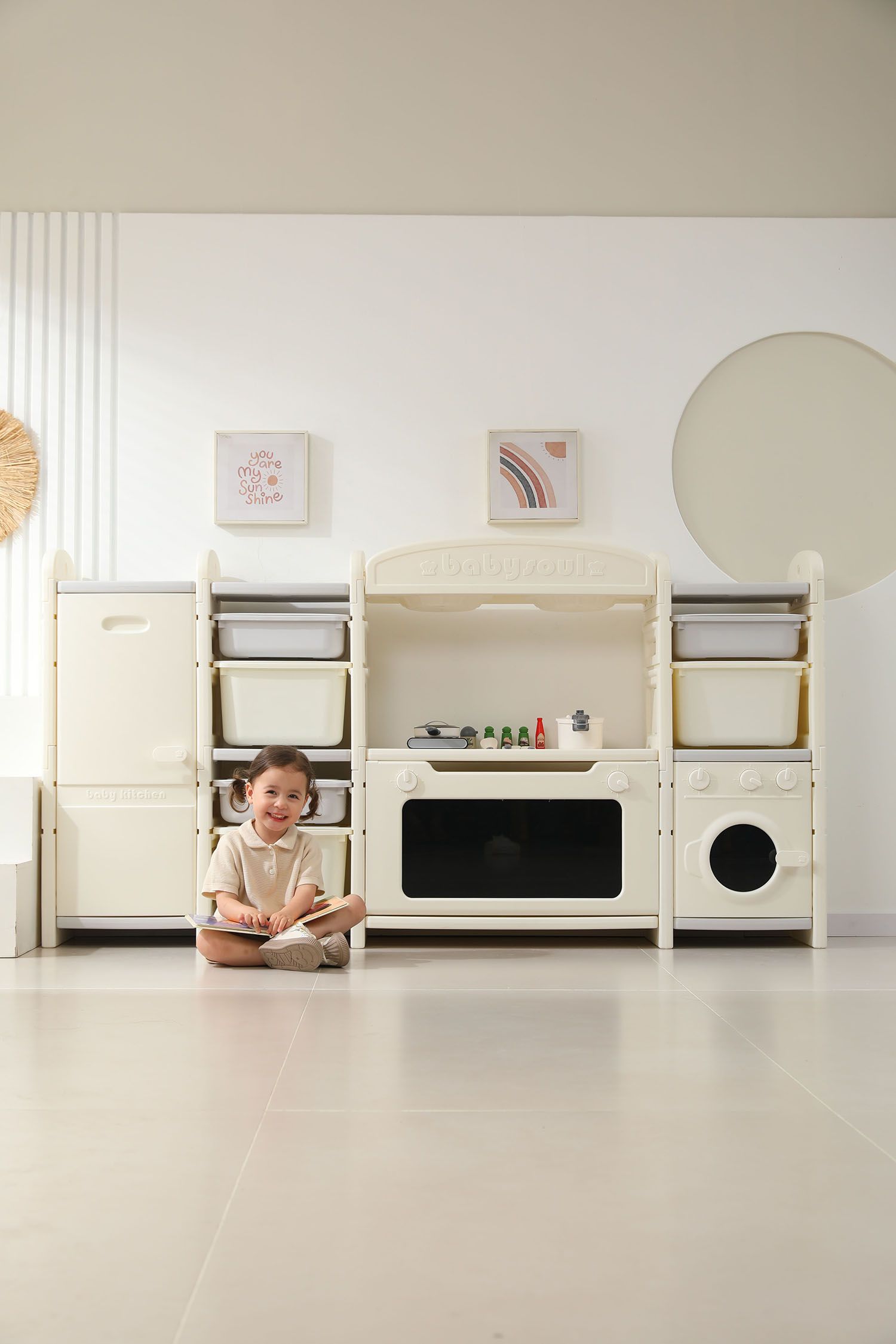 Кухня детская UNIX Kids Cook & Store 6 Grey PKTNC&S6GRY 48 элементов