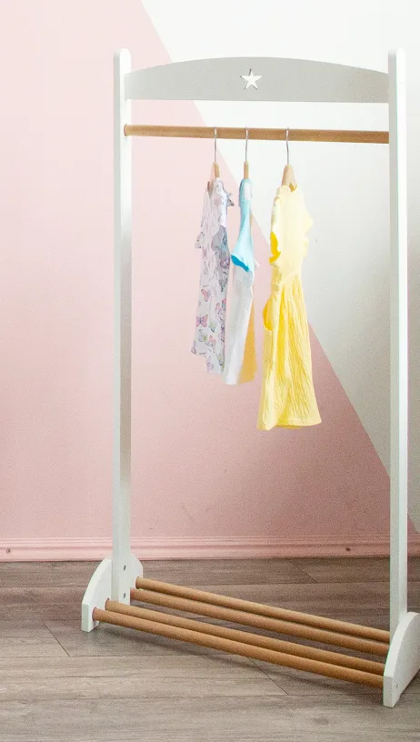 Вешалка детская  ANTEMI для одежды напольная белый/дерево Витрина