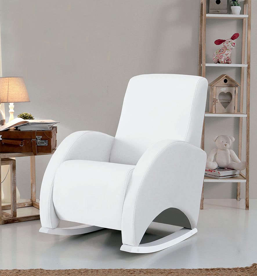 Кресло-качалка Micuna Wing/Confort white/white искусственная кожа