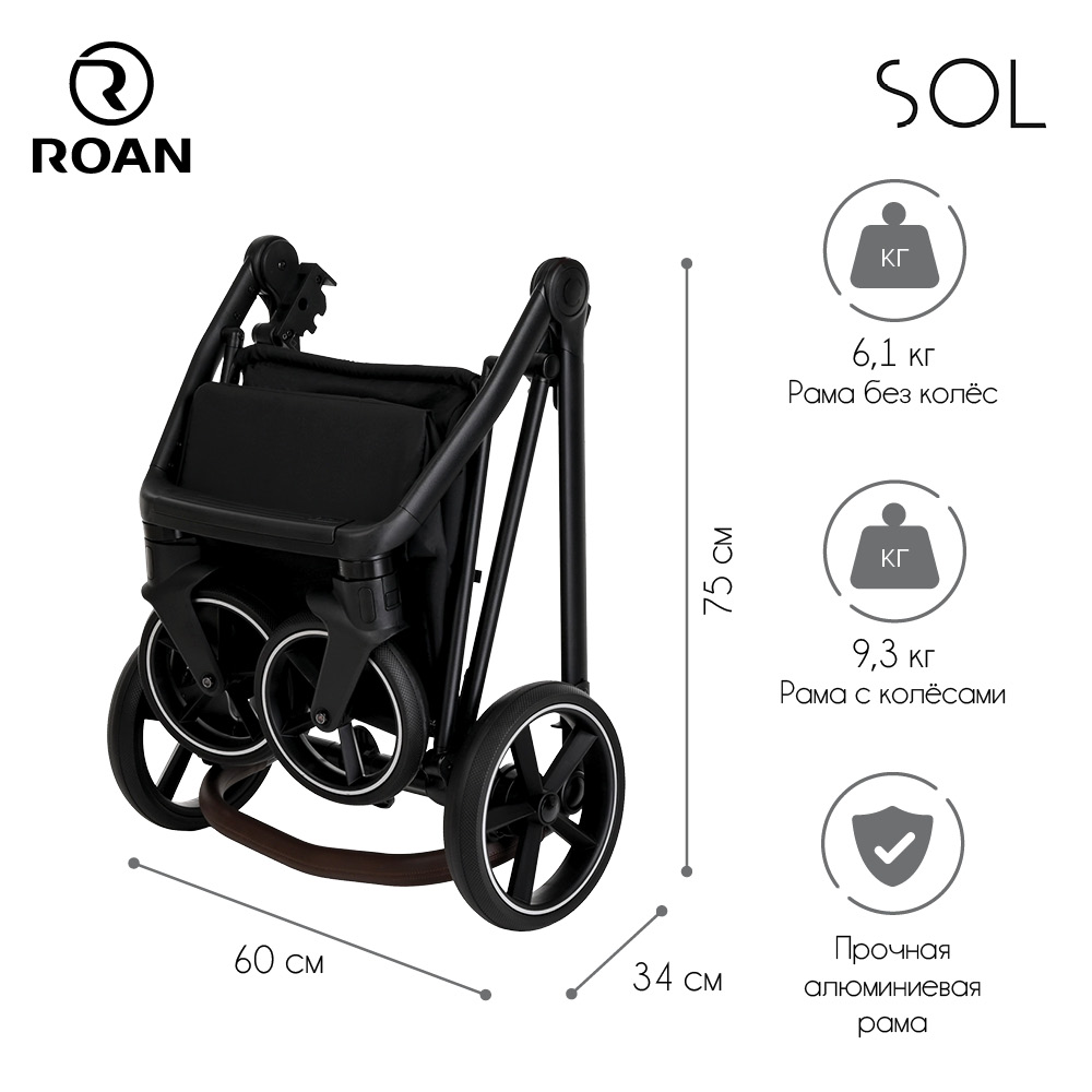 Коляска 2 в 1 Roan Sol