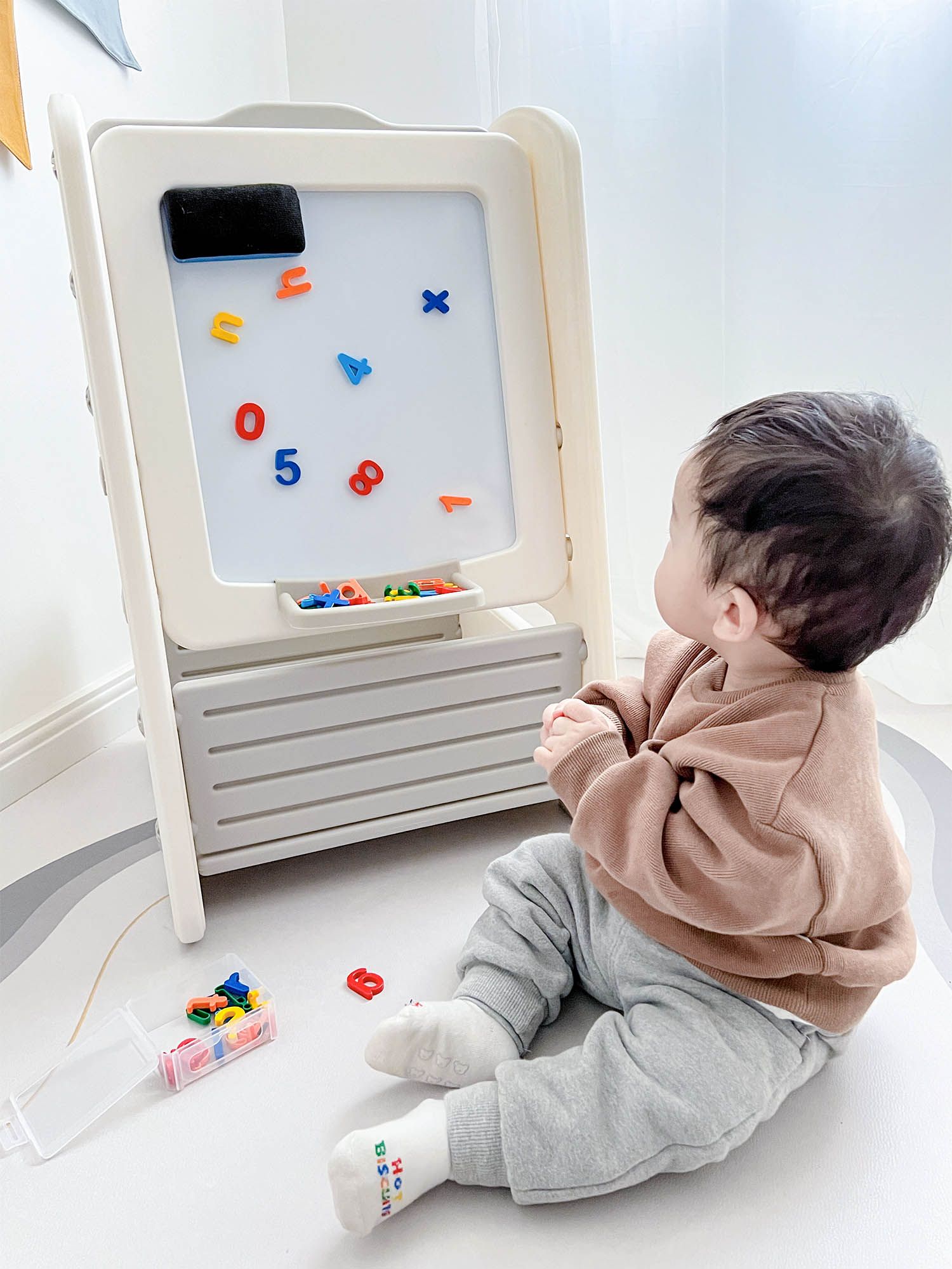 Стол трансформер детский 3 в 1 UNIX Kids Grey со стульчиком PPT3IN1GRY
