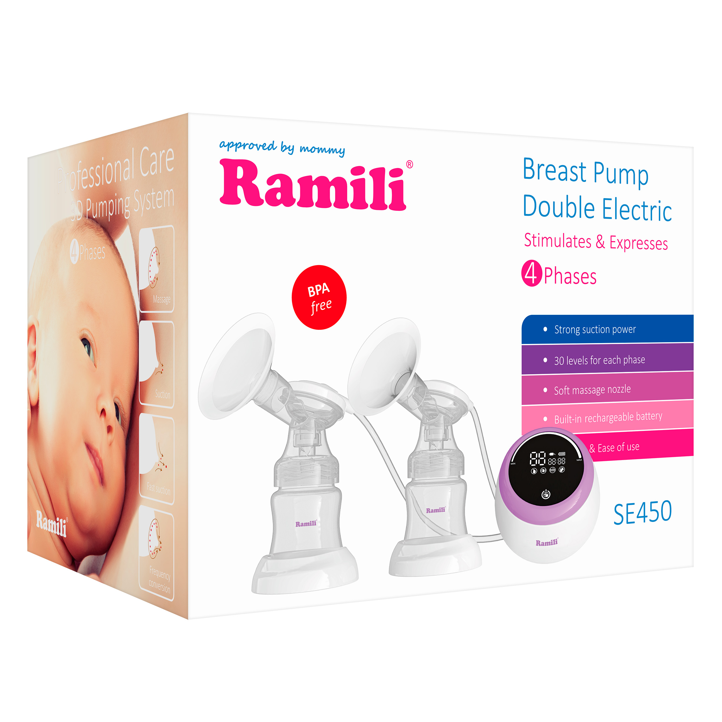 Электрический молокоотсос Ramili SE450 четырехфазный