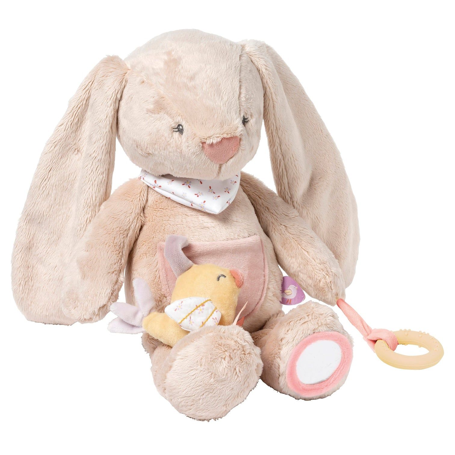 Игрушка мягкая Nattou Soft toy Alice & Pomme Activity Кролик 40 см 485487