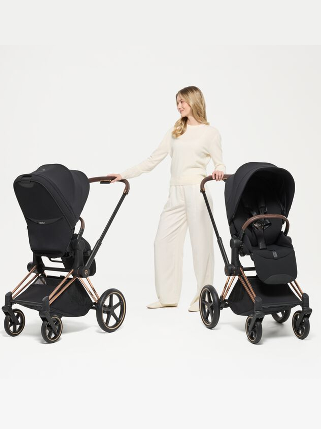 Коляска 2 в 1 Cybex Priam (5) Style шасси Rosegold