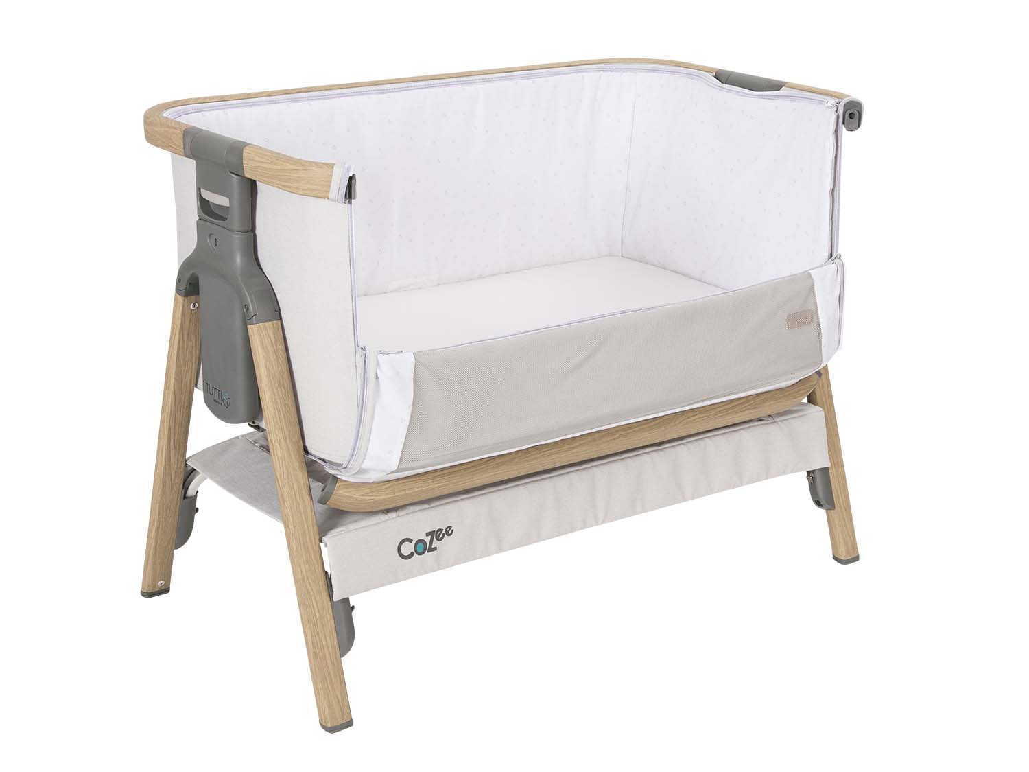 Колыбель Tutti Bambini CoZee Oak and Silver с колесами 211205/3596 ПУ
