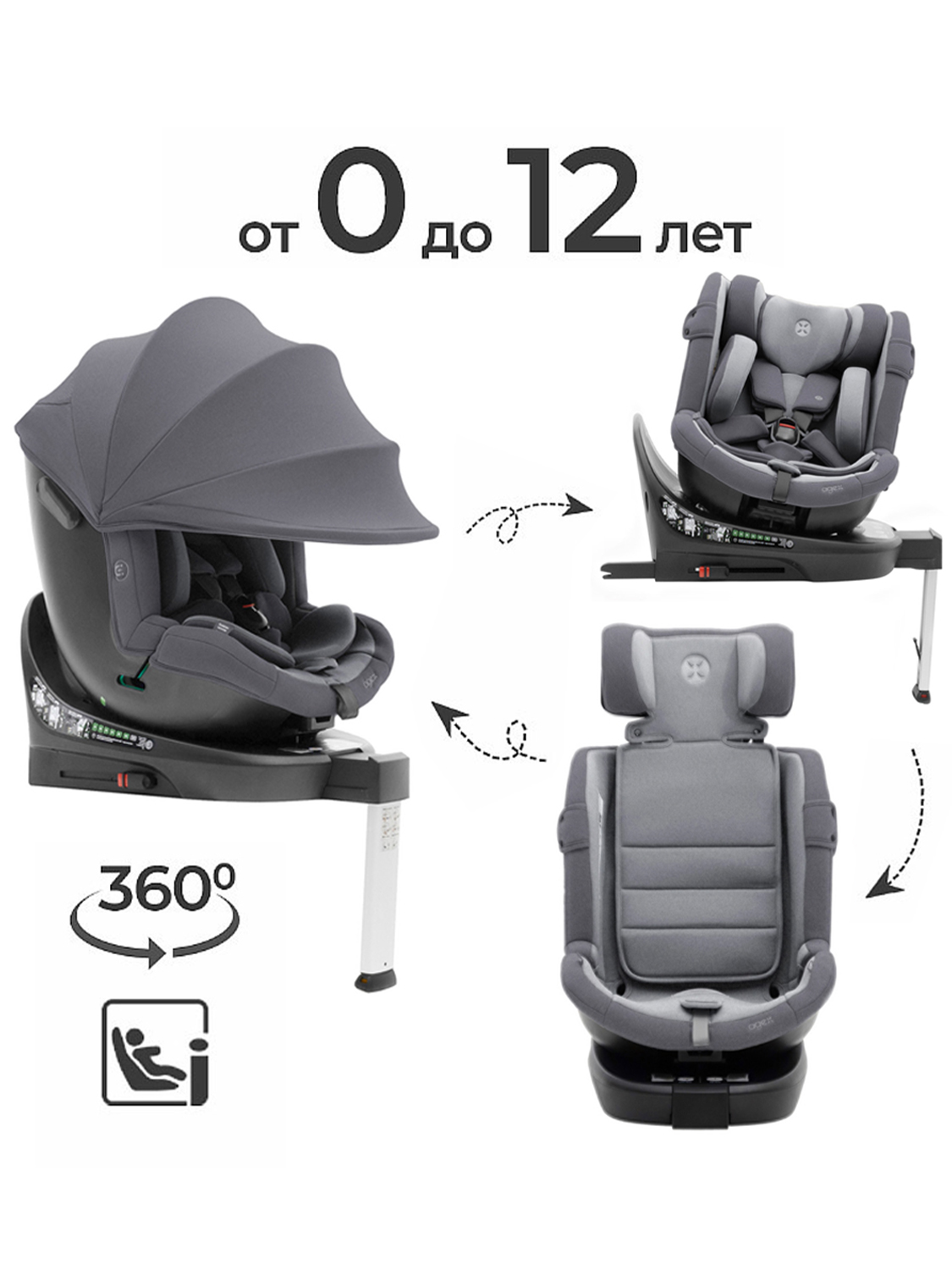 Автокресло 0+/1/2/3 AGEX Drive i-Fix