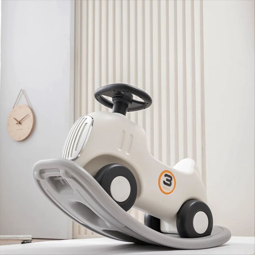 Машинка-качалка-беговел UNIX Kids First Car (2 in 1) Grey PRHCAR80GRY