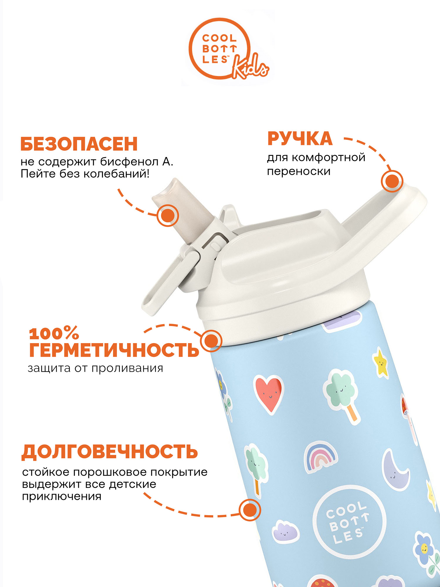 Термос–термобутылка Cool Bottles Kiddie 350мл