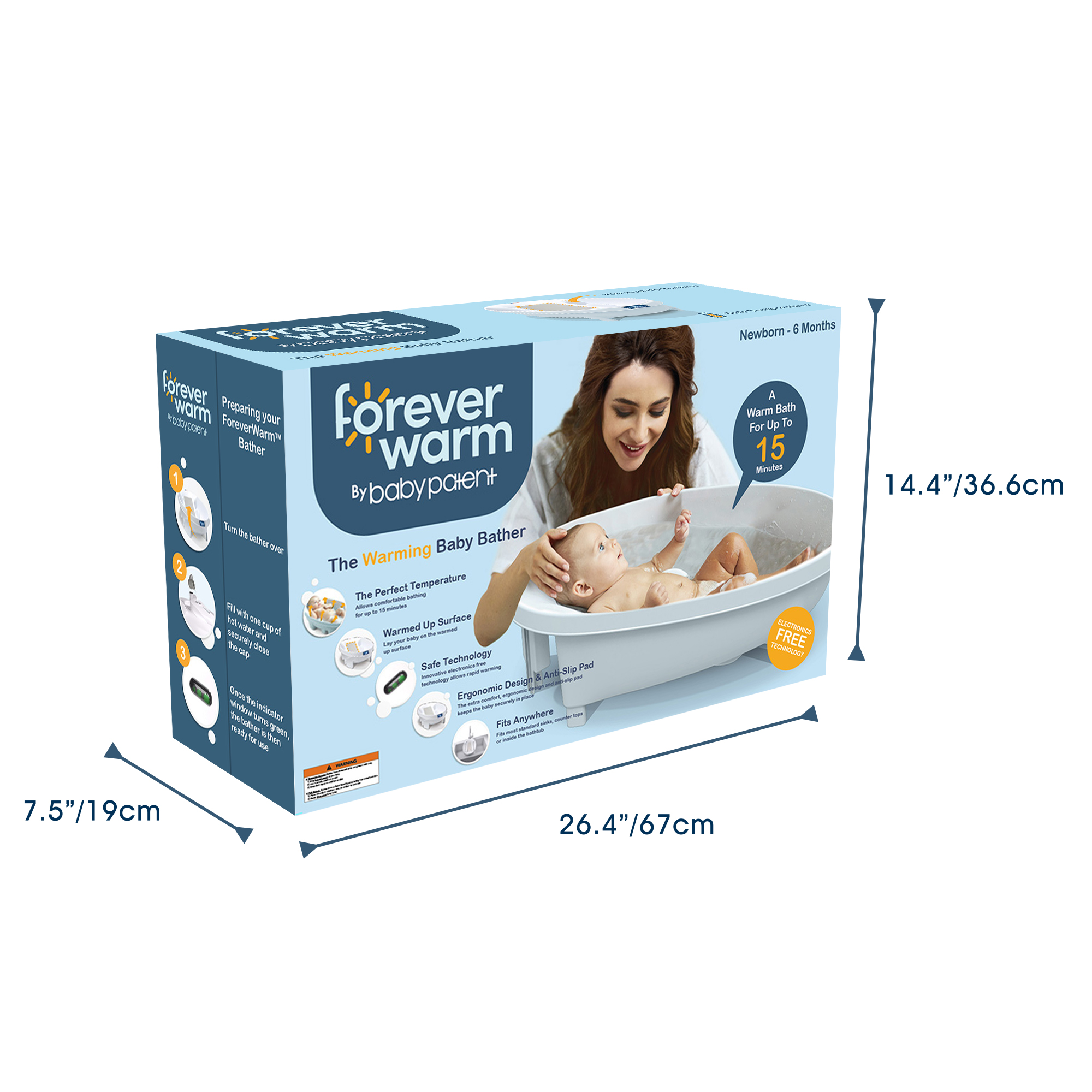 Ванночка Baby Patent с подогревом воды Forever Warm
