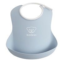 Нагрудник Baby Bjorn (Бэйби Бьерн) мягкий с карманом нежно-голубой 0463.67
