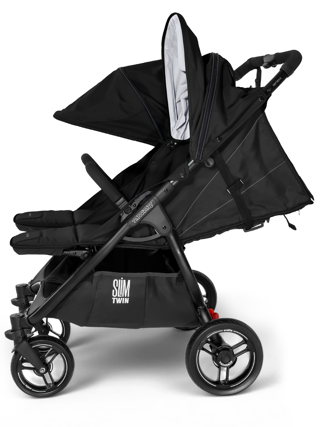 Коляска прогулочная для двойни Valco Baby Slim Twin 2.0