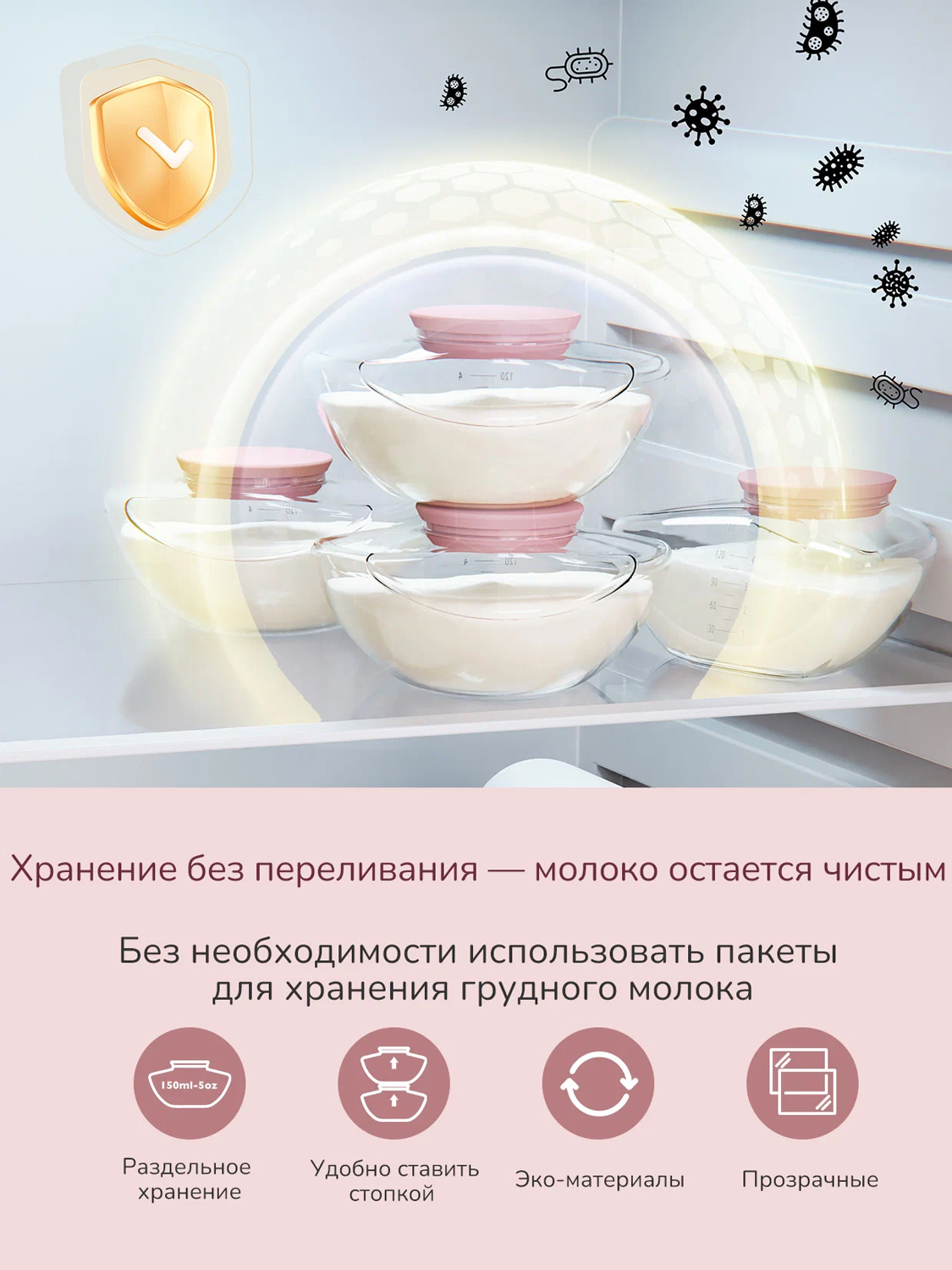Молокоотсос Momcozy беспроводной портативный электрический BP223 2 шт.