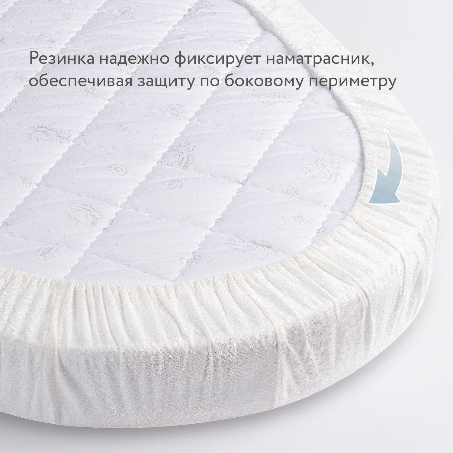 Наматрасник непромокаемый Fiorellino Bamboo Waterproof Lux Ring чехол 74х74 см