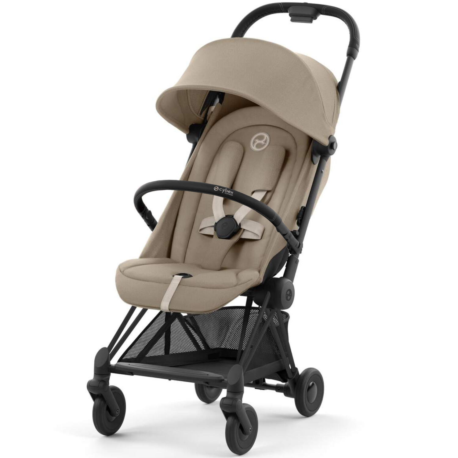 Коляска прогулочная Cybex Coya шасси Matt Black с дождевиком и бампером
