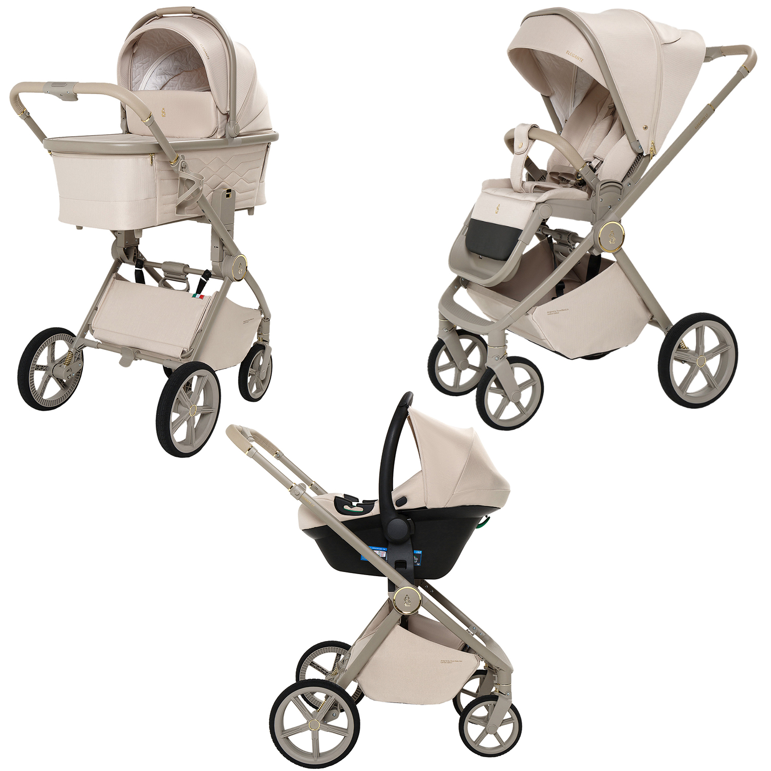 Коляска 3 в 1 SBL Elegante LT Beige