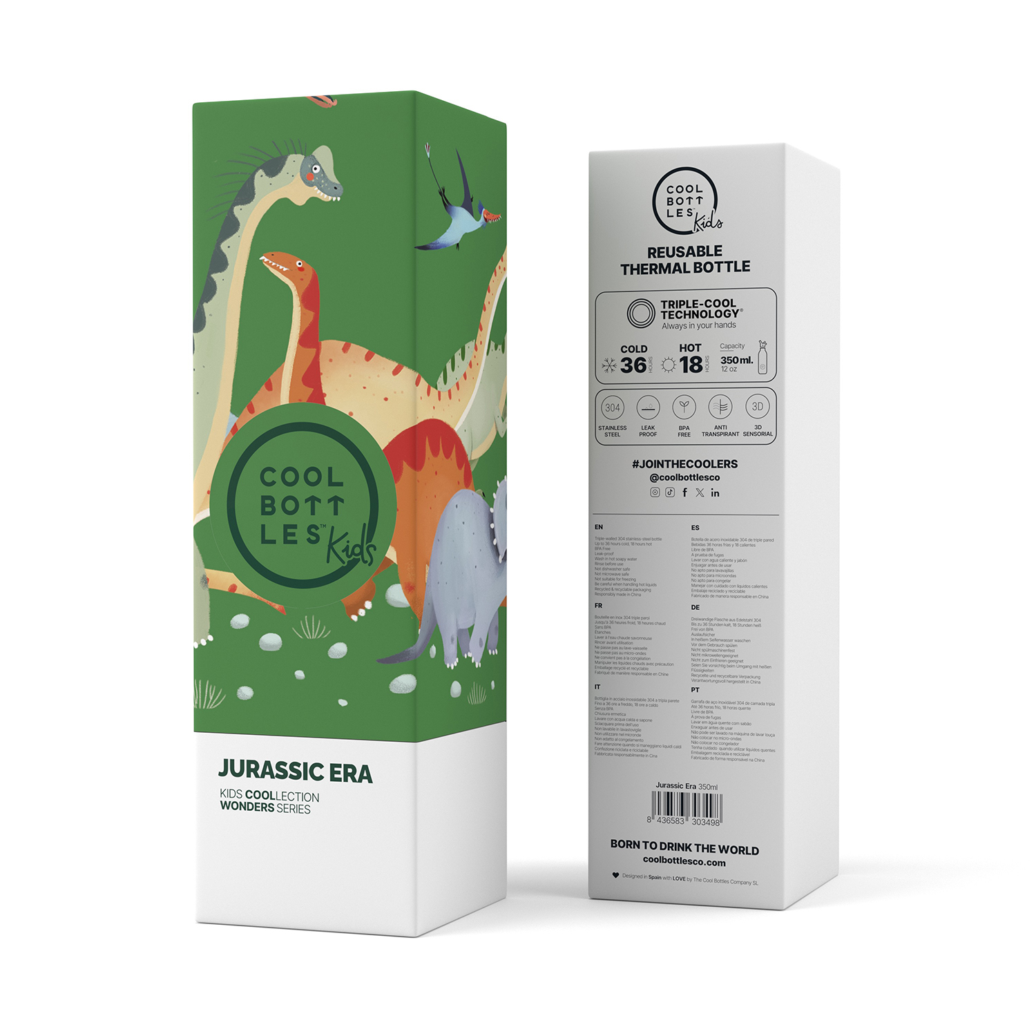 Термос–термобутылка Cool Bottles Kids серия Wonders Jurassic Era 350 мл