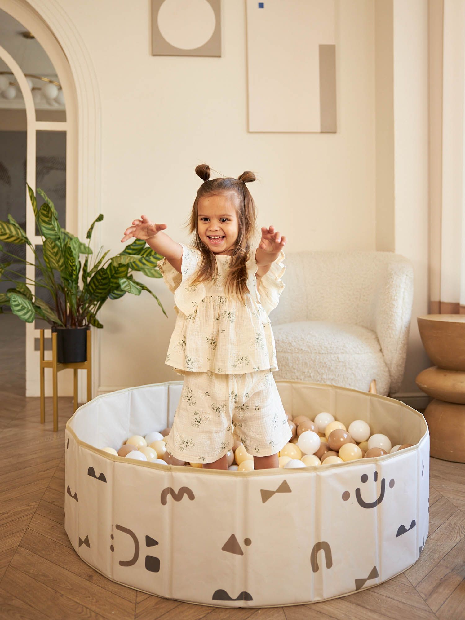 Бассейн сухой для шариков UNIX Kids Smile 100 см