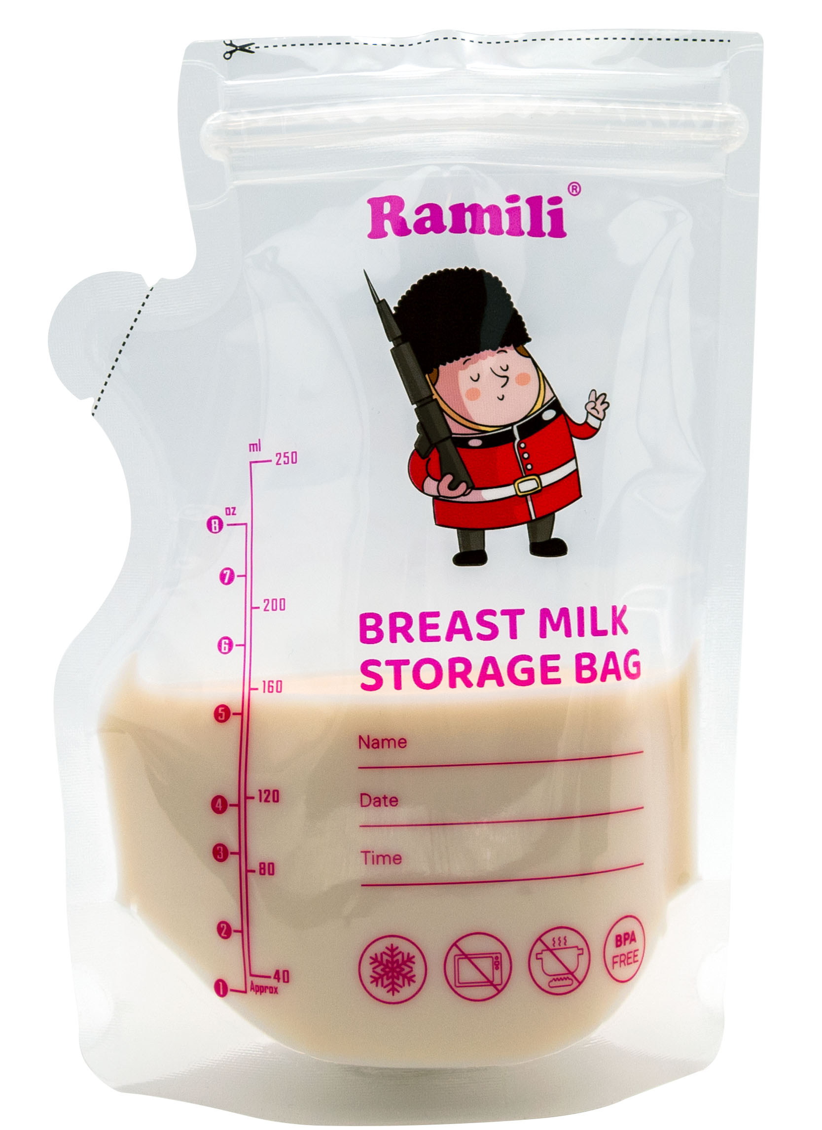 Пакеты Ramili Baby для грудного молока 30 пакетов 250 мл BMB30