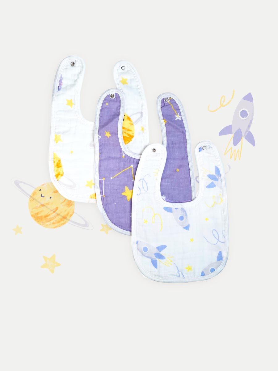 Набор муслиновых слюнявчиков Qwhimsy по 3 шт.