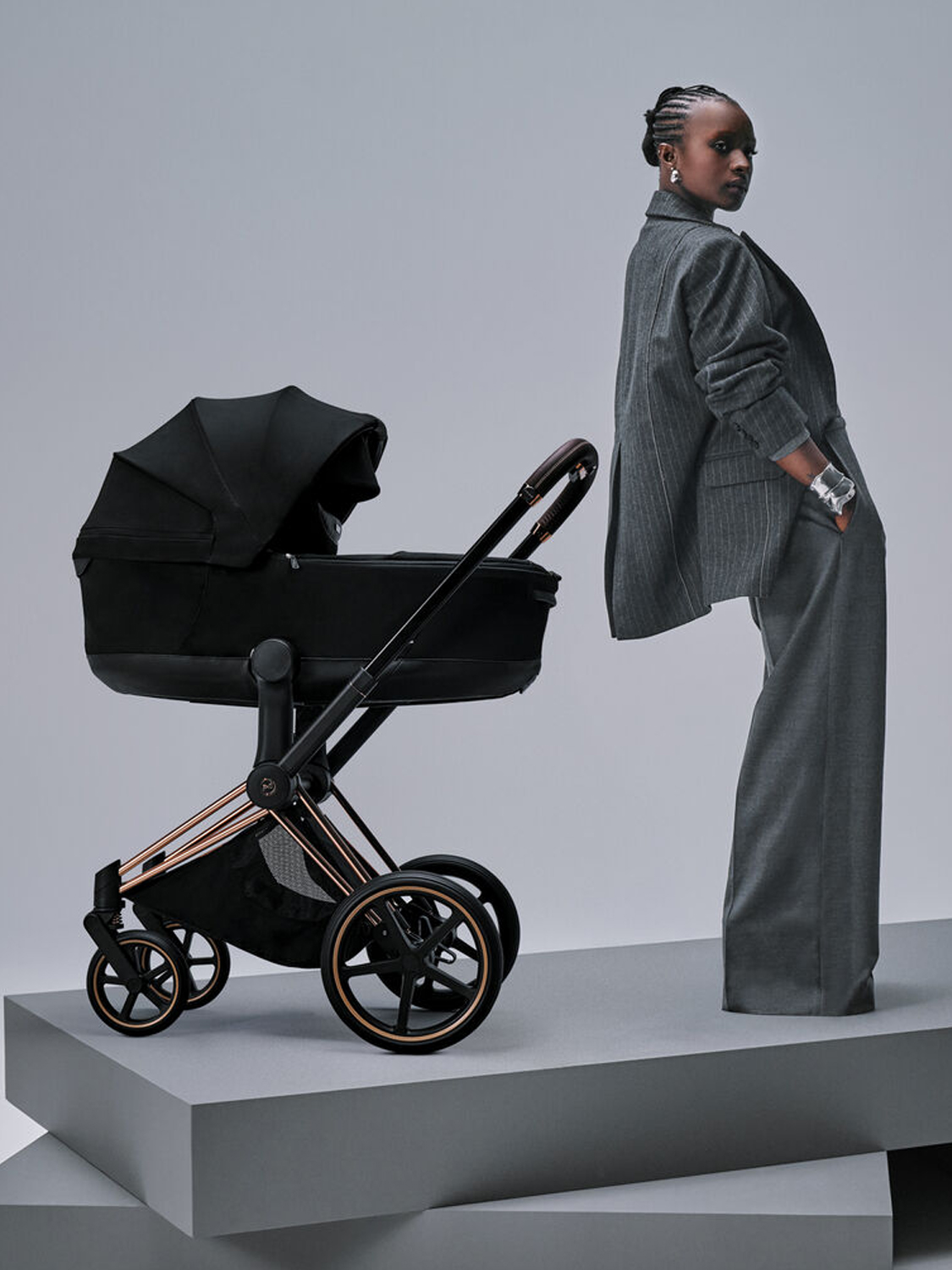 Коляска 2 в 1 Cybex Priam (5) Style шасси Rosegold
