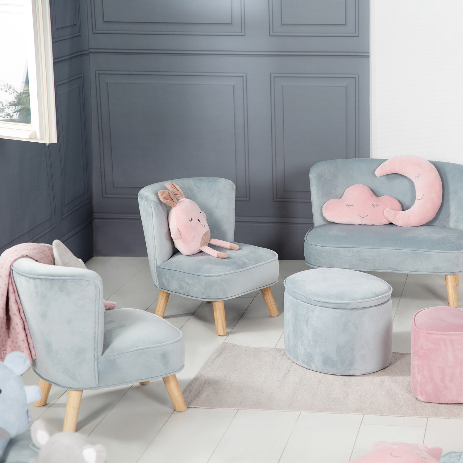 Детское велюровое кресло Roba Lil Sofa