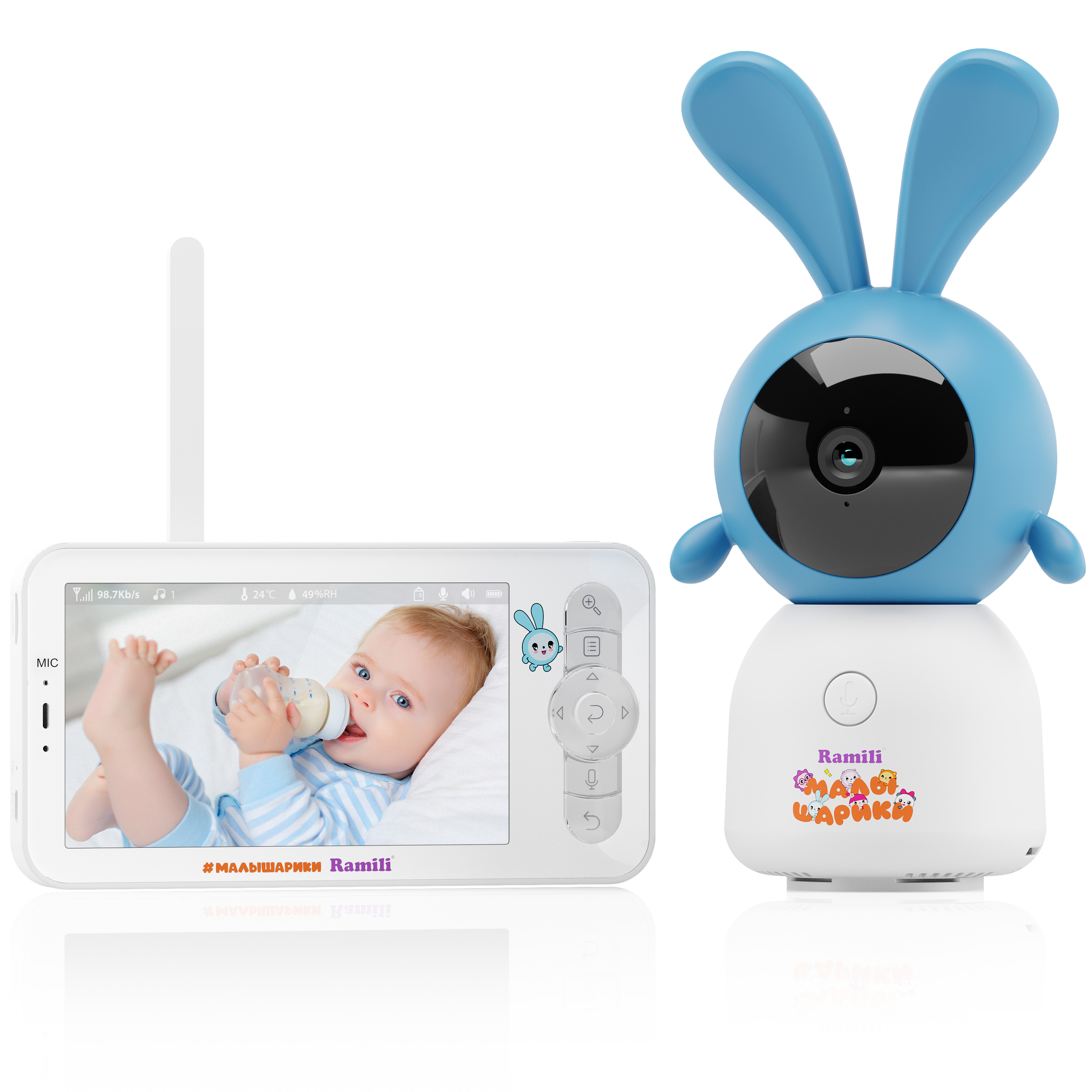 Видеоняня Ramili Baby Крошик, Малышарики с креплением RV100KROSH