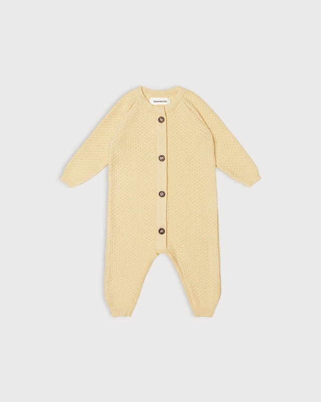 Комбинезон детский LoomKnits Светло-желтый хлопок