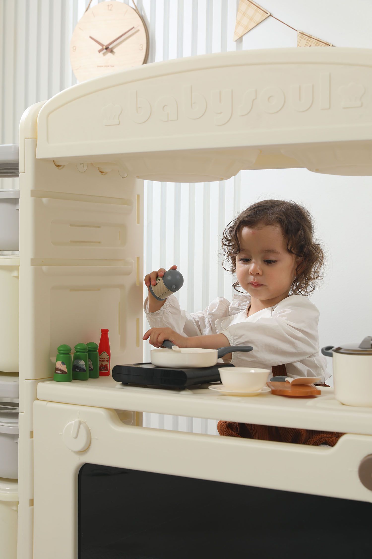Кухня детская UNIX Kids Cook & Store 6 Grey PKTNC&S6GRY 48 элементов