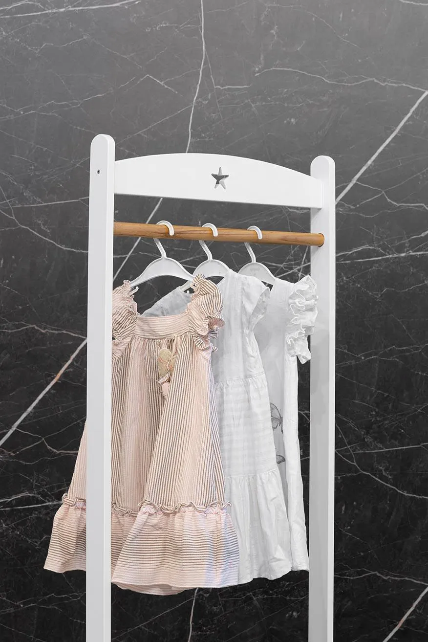 Вешалка детская  ANTEMI для одежды напольная белый/дерево Витрина